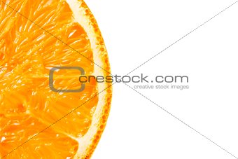 a half orange with space for text