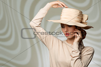 woman with lovely hat 
