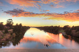 Beautiful sunrise over the Nepean River in Penrith