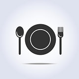 fork spun plate icon