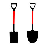 two shovels