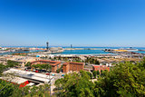 Aerial View of Barcelona Port - Spain
