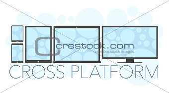 Vector illustration of cross platform concept 