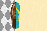 Vector illustration of formal shoe and flip flop 