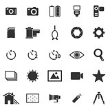 Camera icons on white background
