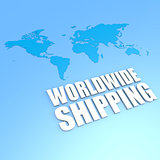 Worldwide shipping world map