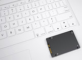 SSD disk on the keyboard