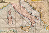Old map of Italy, Sicily, Corsica, Croatia and Sardinia