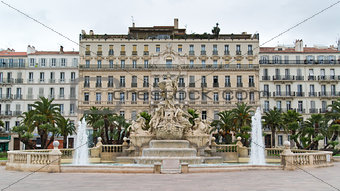 Place de la LibertÃ - fountain of Liberty square in Toulon