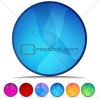 Circle Mosaic Crystal Button Set
