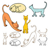 Cartoon Cat Set