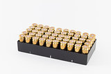 Box of .45 caliber cartridges