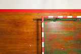 Retro indoor gymnasium goal