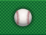 Baseball Illustration on a Green Checkered Background