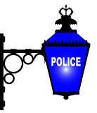 Police Station Blue Light