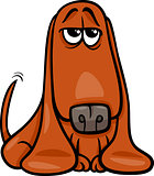funny basset dog cartoon illustration