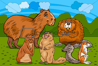 rodents animals cartoon illustration
