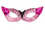 Sequined pink party mask