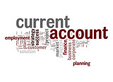 Current account word cloud