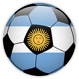 Argentina Flag with Soccer Ball Background
