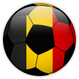Belgium Flag with Soccer Ball Background