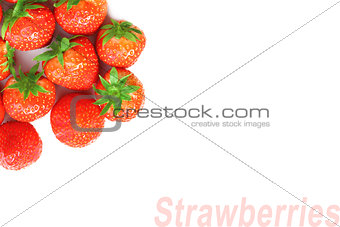 Background of red strawberries