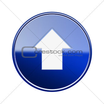 Arrow up icon glossy icon, isolated on white background