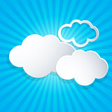 Background with white clouds