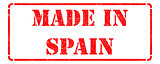 Made in Spain - Red Rubber Stamp.