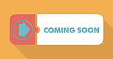 Coming Soon Concept in Flat Design.