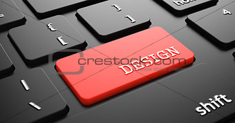 Design on Red Keyboard Button.