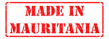 Made in Mauritania on Red Rubber Stamp.
