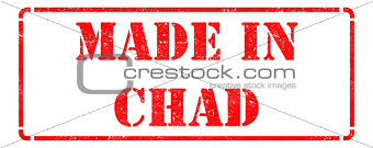 Made in Chad on Red Rubber Stamp.