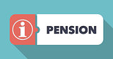 Pension Concept in Flat Design.