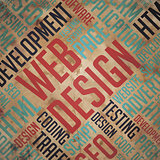 Web Design - Grunge Word Cloud Concept.