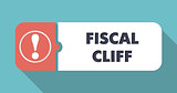 Fiscal Cliff Concept in Flat Design.