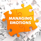 Managing Emotions on Yellow Puzzle.