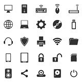 Computer icons on white background