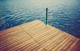 Wooden wharf and water