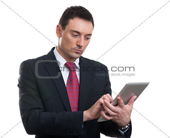 Businessman with digital tablet computer