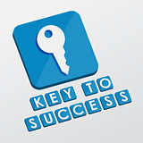 key to success and key sign, flat design blocks