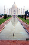 Overview of the Taj Mahal and garden
