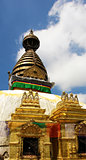 Swayambhunath stupa temple on the outskirts of Kathmandu