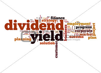 Dividend yield word cloud