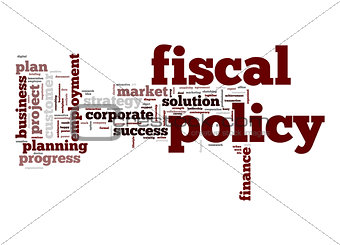 Fiscal policy word cloud