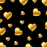 Background with metallic hearts