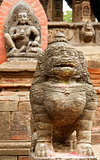 Durbar Square building - Hindu temples in the ancient city,