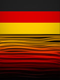 Germany Flag Wave Yellow Red Black Background