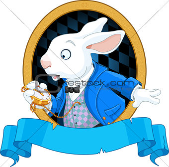 White Rabbit with watch design