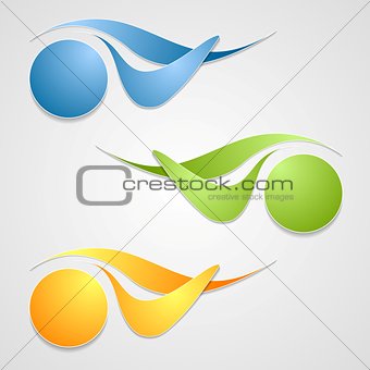 Abstract logo shapes template design